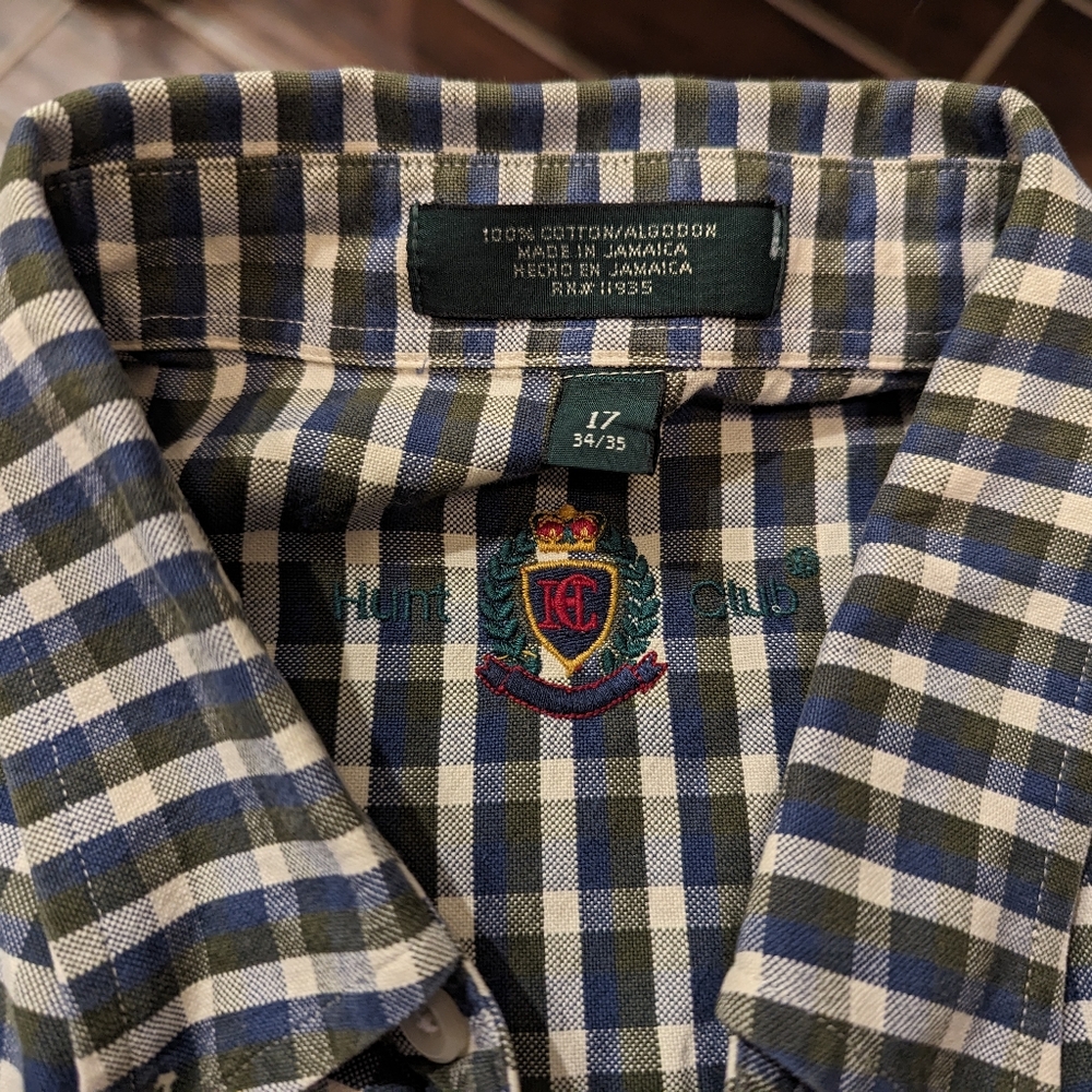 Vintage Hunt Club Mens Casual Long Sleeve Button Up 17 34/35